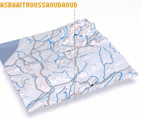 3d view of Kasba Aït Moussa Ou Daoud