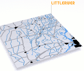 3d view of Little River