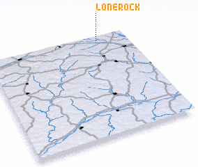 3d view of Lone Rock