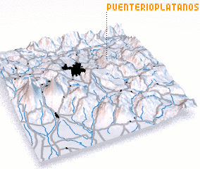 3d view of Puente Río Plátanos