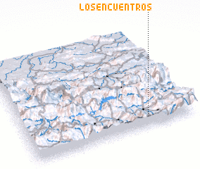 3d view of Los Encuentros