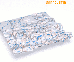 3d view of San Agustín