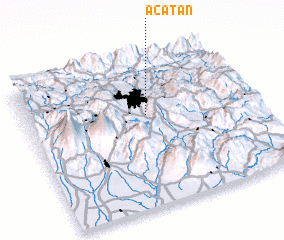 3d view of Acatán