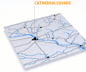 3d view of Cathedral Square