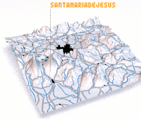 3d view of Santa María de Jesús