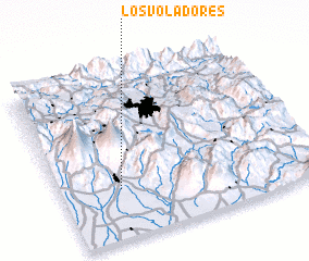 3d view of Los Voladores