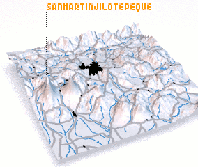 3d view of San Martín Jilotepeque