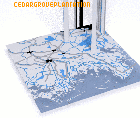 3d view of Cedar Grove Plantation