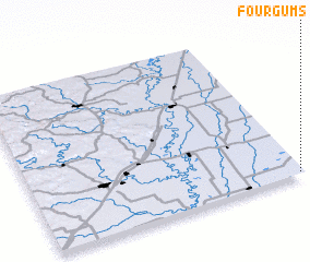 3d view of Four Gums