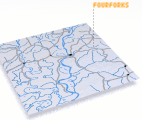 3d view of Four Forks
