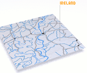 3d view of Ireland