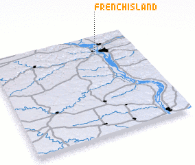 3d view of French Island