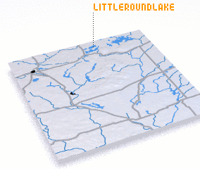 3d view of Little Round Lake