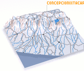 3d view of Concepción Ixtacapa