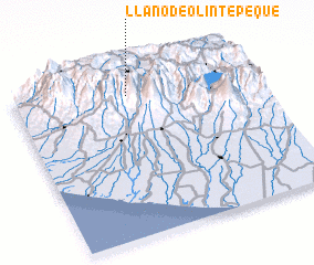 3d view of Llano de Olintepeque