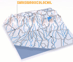 3d view of San Isidro Ixcolochil