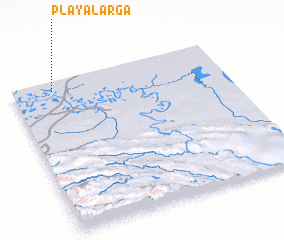 3d view of Playa Larga