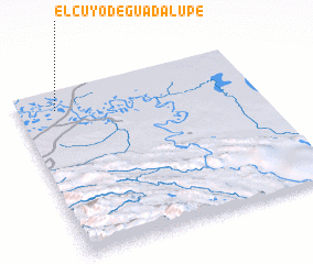 3d view of El Cuyo de Guadalupe