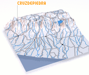 3d view of Cruz de Piedra