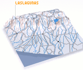 3d view of Las Lagunas