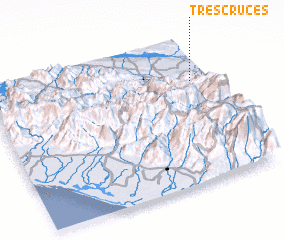 3d view of Tres Cruces