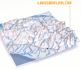 3d view of La Vega del Volcán