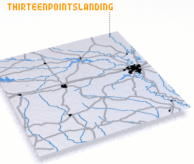 3d view of Thirteen Points Landing