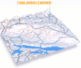 3d view of Chalam del Carmen