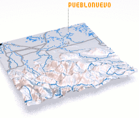 3d view of Pueblo Nuevo