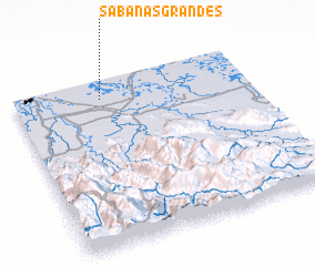 3d view of Sabanas Grandes