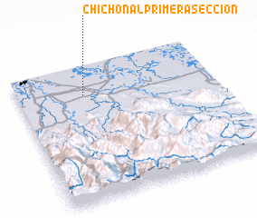 3d view of Chichonal Primera Sección