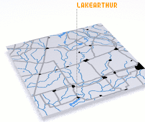 3d view of Lake Arthur