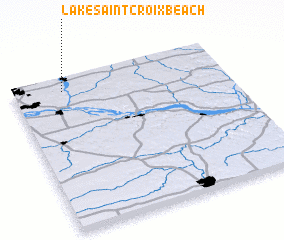 3d view of Lake Saint Croix Beach