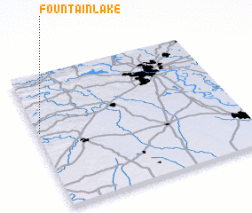 3d view of Fountain Lake