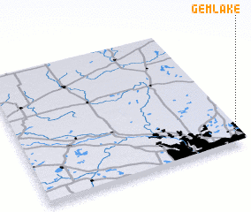 3d view of Gem Lake