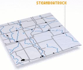 3d view of Steamboat Rock