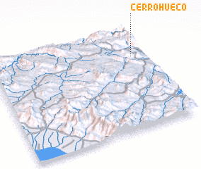 3d view of Cerro Hueco