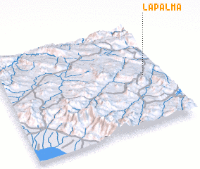 3d view of La Palma