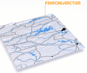 3d view of Fourche Junction