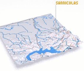 3d view of San Nicolás