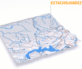 3d view of Estación Juárez