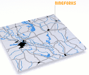 3d view of Nine Forks
