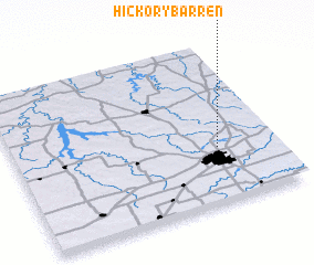 3d view of Hickory Barren