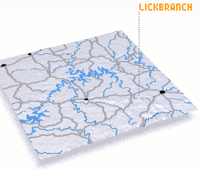 3d view of Lick Branch