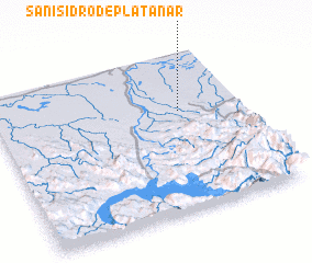 3d view of San Isidro de Platanar