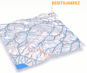 3d view of Benito Juárez