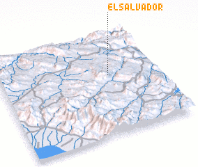 3d view of El Salvador