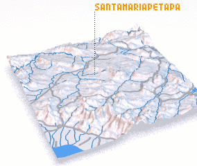 3d view of Santa María Petapa