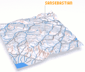 3d view of San Sebastián