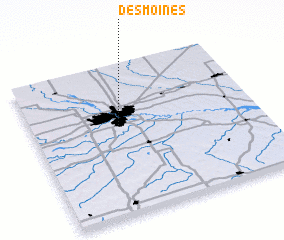 3d view of Des Moines